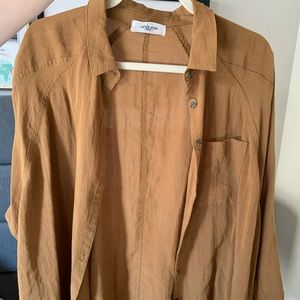Burnt orange button down